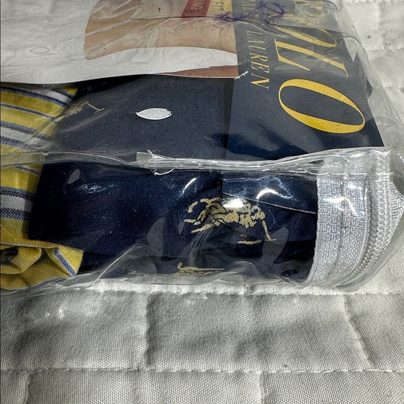 Polo by Ralph Lauren Classic Fit Boxer Briefs - Blue and Yellow 3 Pack - Picture 4 of 7